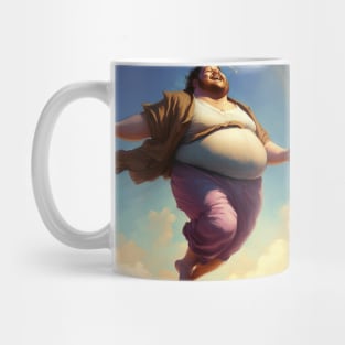 Man Little Fat Running Mug